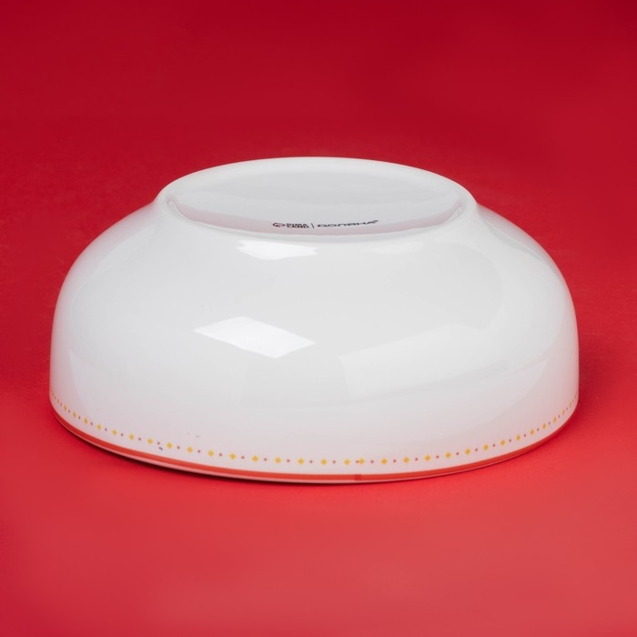 Салатник новогодний Доляна &laquo;Московский мишка&raquo;, 580 мл, 15,5&times;6 см, фарфор, цвет белый