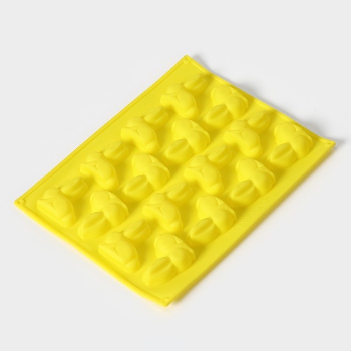 Форма для шоколада Доляна «Пасхальный кролик», силикон, 30×23 см, 16 ячеек, цвет МИКС Форма для шоколада Доляна «Пасхальный кролик», силикон, 30×23 см, 16 ячеек, цвет МИКС