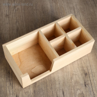 Подставка "Прямоугольник" из СОСНЫ, с 5ю отсеками, 15&times;30&times;8.5 см