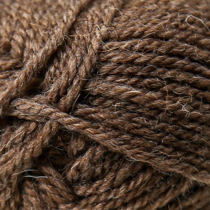 Пряжа "Носочная" 50% шерсть, 50% акрил 200м/100гр (517-Коричневый меланж)