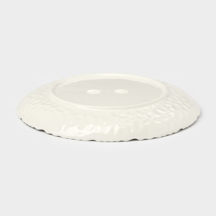 Тарелка десертная керамическая &laquo;Воздушность&raquo;, d=20,5 см, цвет белый