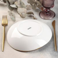 Блюдо керамическое сервировочное &laquo;Сапфир&raquo;, 22&times;19,5&times;3,5 см, цвет оранжевый