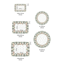 Скатерть Этель "Сhristmas bells" d=220 +/- 3см с ГМВО, 100%хл, саржа 190 гр/м2