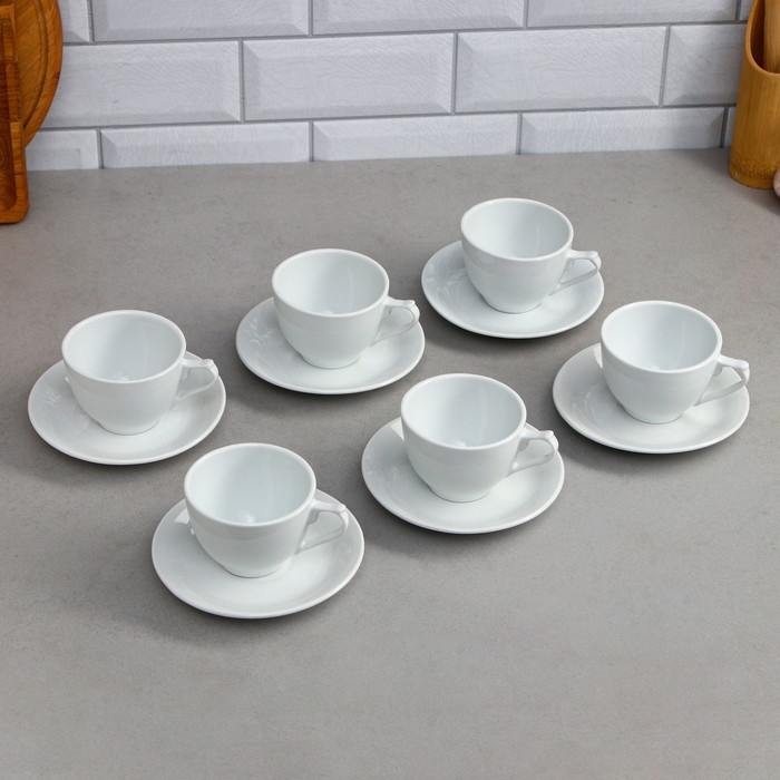 Чайный набор «Лимон», 12 предметов, 6 чашек 200 мл, фарфор, Иран Чайный набор «Лимон», 12 предметов, 6 чашек 200 мл, фарфор, Иран