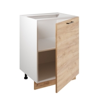 Шкаф напольный 600 Симпл, 600х510х820, Дуб золотой крафт/Белый