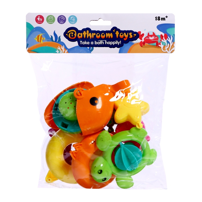 Набор игрушек для ванны «Подводный мир», 9 предметов Набор игрушек для ванны «Подводный мир», 9 предметов