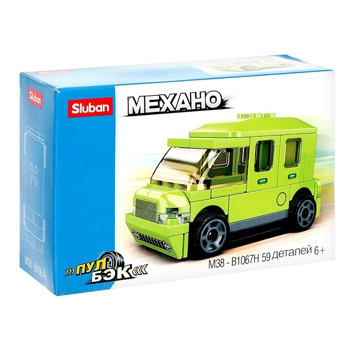 Конструктор Механо &laquo;Микроавтобус&raquo;, инерция, 59 деталей