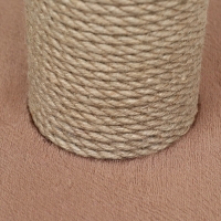 Когтеточка-столбик, &Oslash;10, с площадкой, КД-37, джут 35 х 35 х 64 см, микс