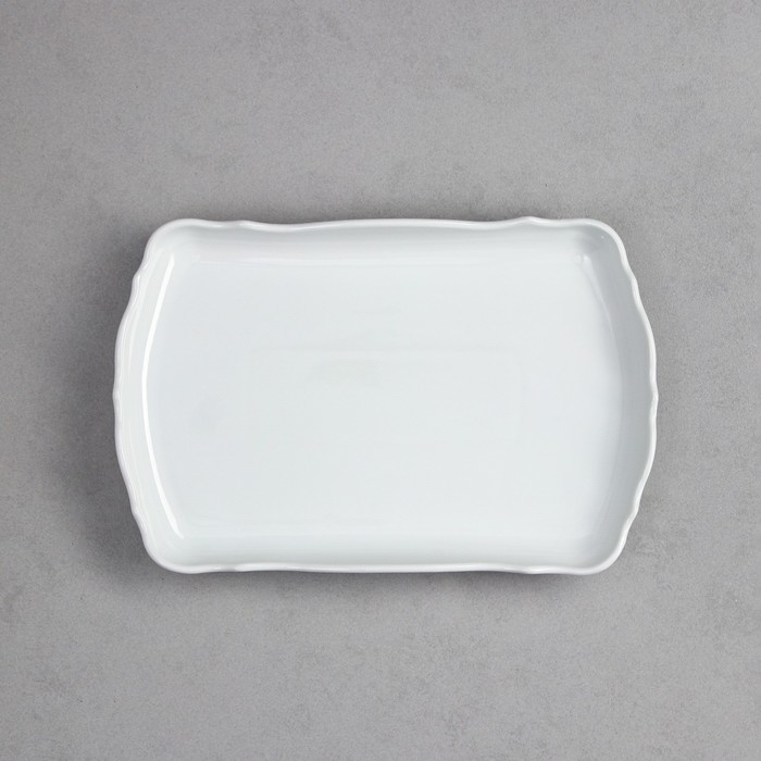 Тарелка Wave, прямоугольная, 800 мл, фарфор, Иран Тарелка Wave, прямоугольная, 800 мл, фарфор, Иран