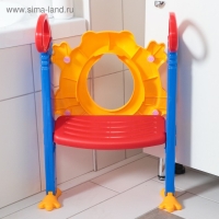 Детское сиденье на унитаз со ступенькой &laquo;Помощник малыша&raquo;, с ручками, цветное