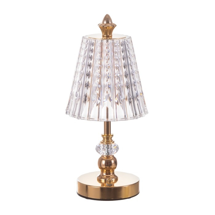 Настольная лампа сенсорная "Белла" LED 10Вт АКБ золото 12,5х12,5х31 см