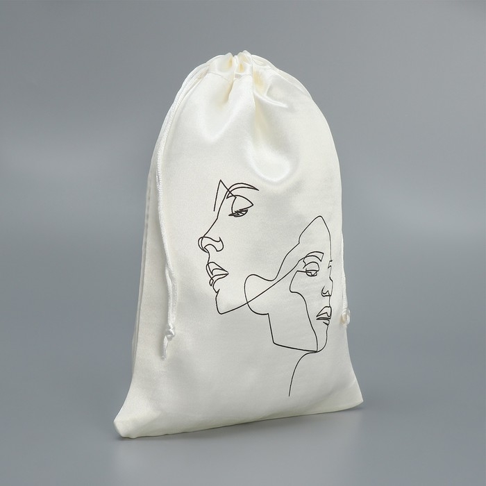 Мешочек подарочный атласный &laquo;Лица&raquo;, 16 х 24 см +/- 1.5 см