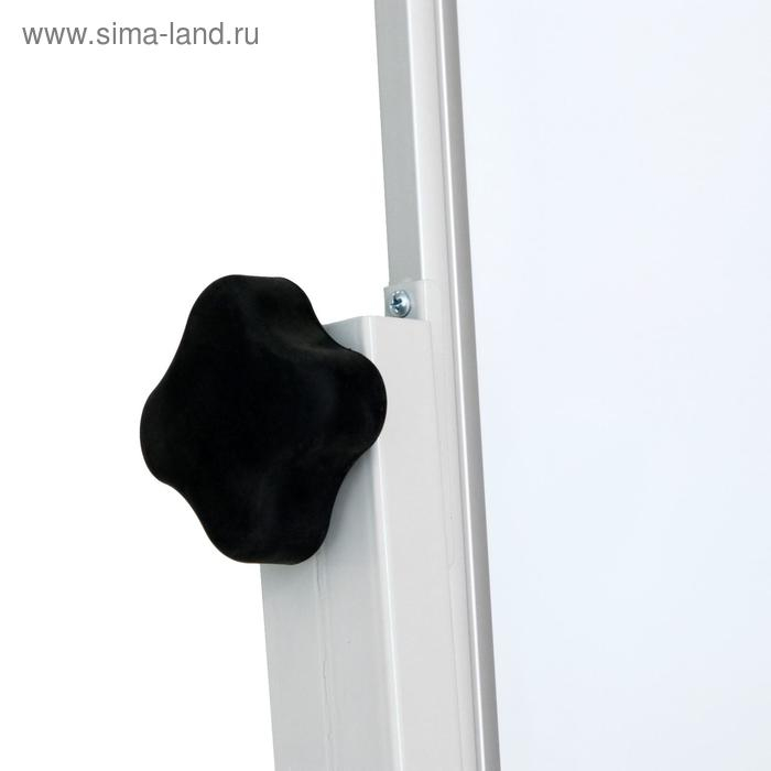 Доска магнитно-маркерная двусторонняя 100х180 см, Calligrata, поворотная на мобильном стенде, в алюминиевой рамке, с полочкой Доска магнитно-маркерная двусторонняя 100х180 см, Calligrata, поворотная на мобильном стенде, в алюминиевой рамке, с полочкой