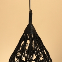 Светильник потолочный из ротанга "Саламет" 1х120Вт, Е27, 30х30х40 см, чёрный