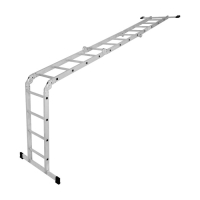 Лестница-трансформер ТУНДРА, алюминиевая, 4х4 ступени Лестница-трансформер ТУНДРА, алюминиевая, 4х4 ступени