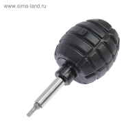 Отвертка с набором бит ТУНДРА "граната", 7 предметов Отвертка с набором бит ТУНДРА "граната", 7 предметов