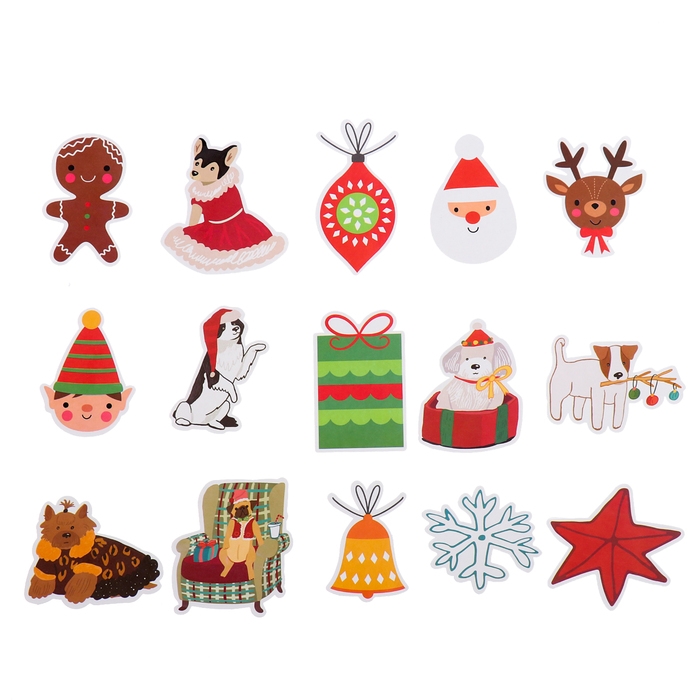 Игровой набор &laquo;Новогодний сюрприз&raquo; с фигуркой, машинкой и 15 наклейками, цвет МИКС