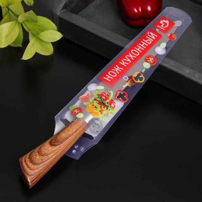 Нож кухонный - шеф Доляна Forest, лезвие 20 см, цвет коричневый Нож кухонный - шеф Доляна Forest, лезвие 20 см, цвет коричневый