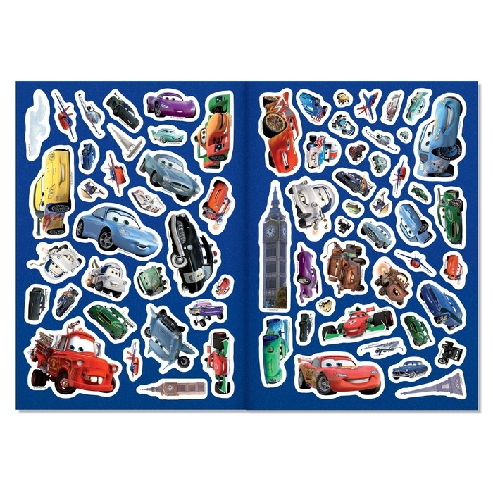 Книга с наклейками «Найди отличия» + маркер, А5, 16 стр., Тачки Книга с наклейками «Найди отличия» + маркер, А5, 16 стр., Тачки