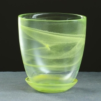 Горшок цветочный с поддоном "Гармония", желтый 2 л Горшок цветочный с поддоном "Гармония", желтый 2 л