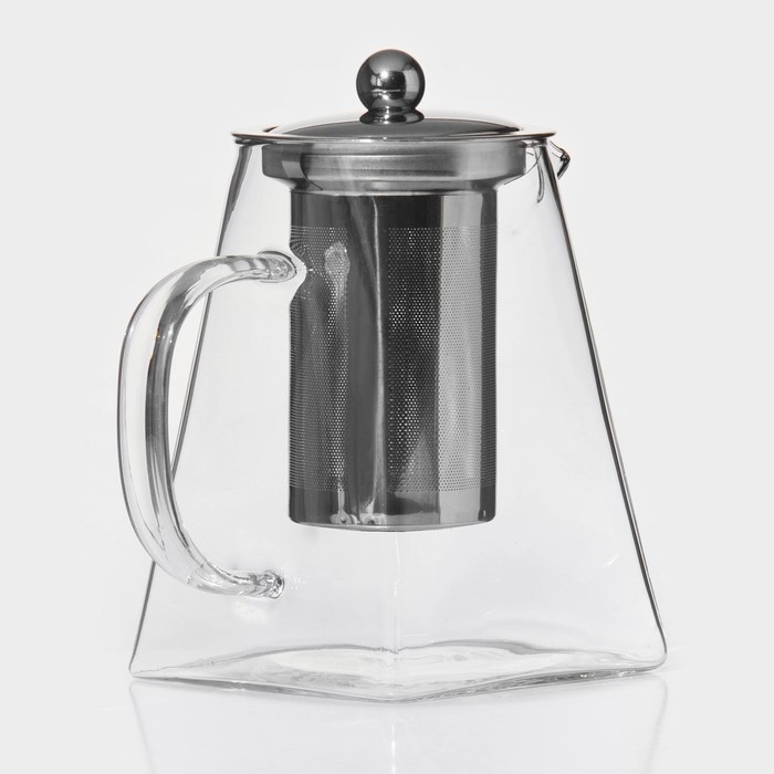 Чайник стеклянный заварочный с металлическим ситом Magistro «Дарси», 950 мл Чайник стеклянный заварочный с металлическим ситом Magistro «Дарси», 950 мл