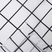 Штора для ванной Этель "Клетка", цв. белый, 180х180 см, полиэстер