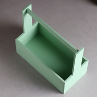 Кашпо деревянное "Эллада большая, сетка", с ручкой,  25&times;12,5&times;10(25) см Оливковый