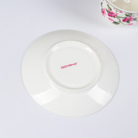 Сервиз фарфоровый чайный Доляна &laquo;Бланко&raquo;, 12 предметов: 6 чашек 220 мл, 6 блюдец d=14 см