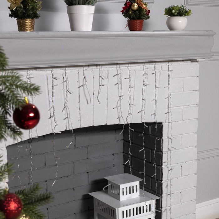 Гирлянда &laquo;Бахрома-арка&raquo; 1 &times; 1 м, IP20, прозрачная нить, 126 LED, свечение мульти, 8 режимов, 220 В