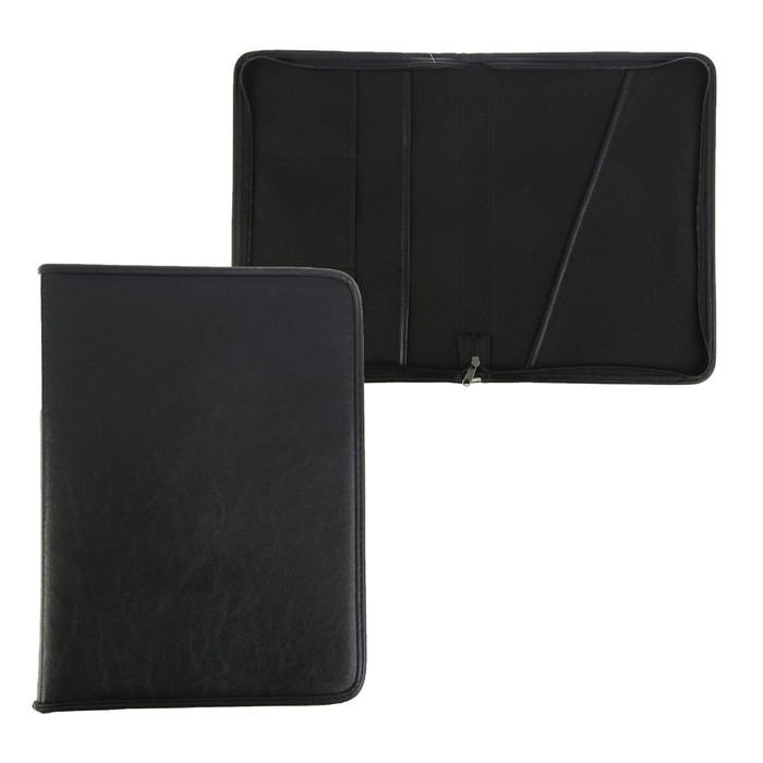 Папка деловая, искусственная кожа, для бумаг, 375 х 260 х 40 мм, Папка деловая, искусственная кожа, для бумаг, 375 х 260 х 40 мм, "Лайт" чёрный 6Л33