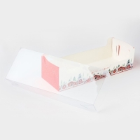 Коробка для кондитерских изделий с пластиковой крышкой &laquo;Сказка в городе&raquo;, 30 х 8 х 11 см, Новый год