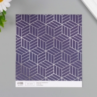 Бумага д/скрапа двусторонняя "Мехенди и геометрия серебро" 180 гр набор 10 шт 15,5х17см