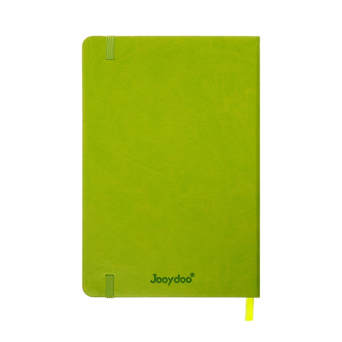 Ежедневник недатированный A5, 140л, клетка, кожзам, на резинке, красный срез, Зеленый Ежедневник недатированный A5, 140л, клетка, кожзам, на резинке, красный срез, Зеленый