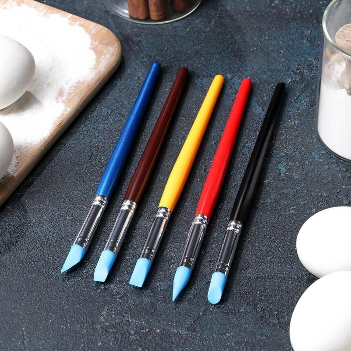 Набор кондитерских кисточек для декорирования &laquo;Агат&raquo;, 5 шт