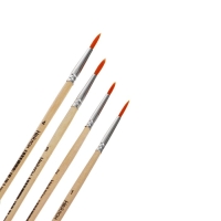 Набор кистей нейлон, круглые, 4 штуки: № 1, 2, 3, 4