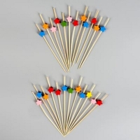 Шпажки &laquo;Звёзды&raquo;, в наборе 24 шт., цвета МИКС