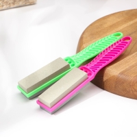 Точилка для металлических ножей с ручкой Доляна, 21,5×4 см, цвет МИКС Точилка для металлических ножей с ручкой Доляна, 21,5×4 см, цвет МИКС