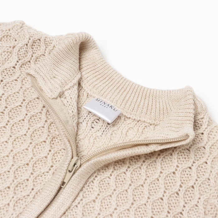 Джемпер детский вязаный MINAKU, цвет бежевый, рост 68-74 см Джемпер детский вязаный MINAKU, цвет бежевый, рост 68-74 см