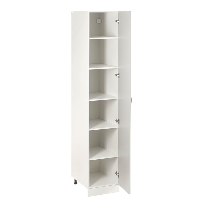 Пенал напольный Мальма, 400х580х2170, Светло-серый/Белый