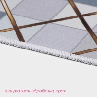 Коврики для ванной и туалета Доляна &laquo;Котто&raquo;, 2 шт, 50&times;80, 40&times;50 см, цвет серый