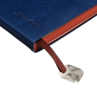 Органайзер на кольцах, А5, 116л, клетка, обл.кожзам, коричневый срез, Синий