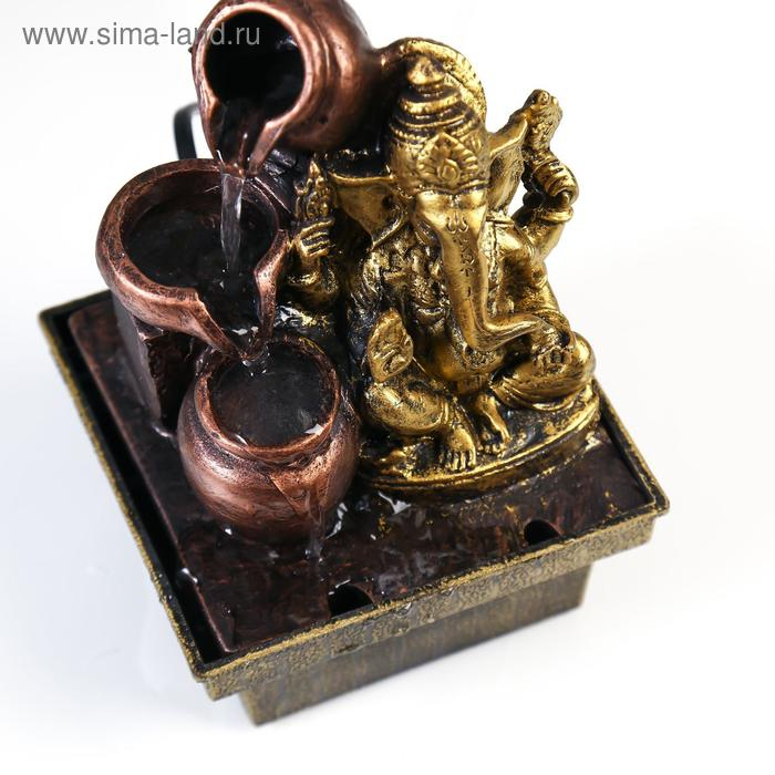 Фонтан Фонтан "Ганеша с кувшинами" золото 19,5х13,5х10 см
