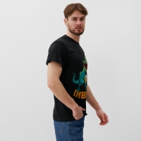 Футболка мужская  "Пивозавр" р. 48, черный