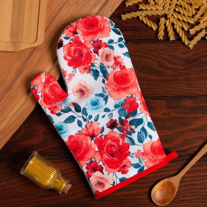 Варежка Доляна Варежка Доляна "Розы" 26х16 см, 100% п/э