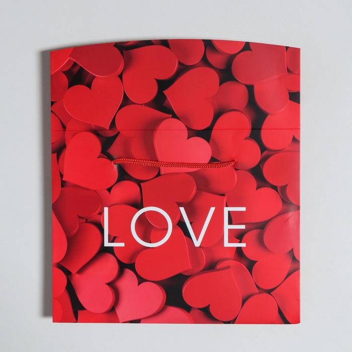 Пакет&mdash;коробка, подарочная упаковка, &laquo;Love&raquo;, 23 х 18 х 11 см