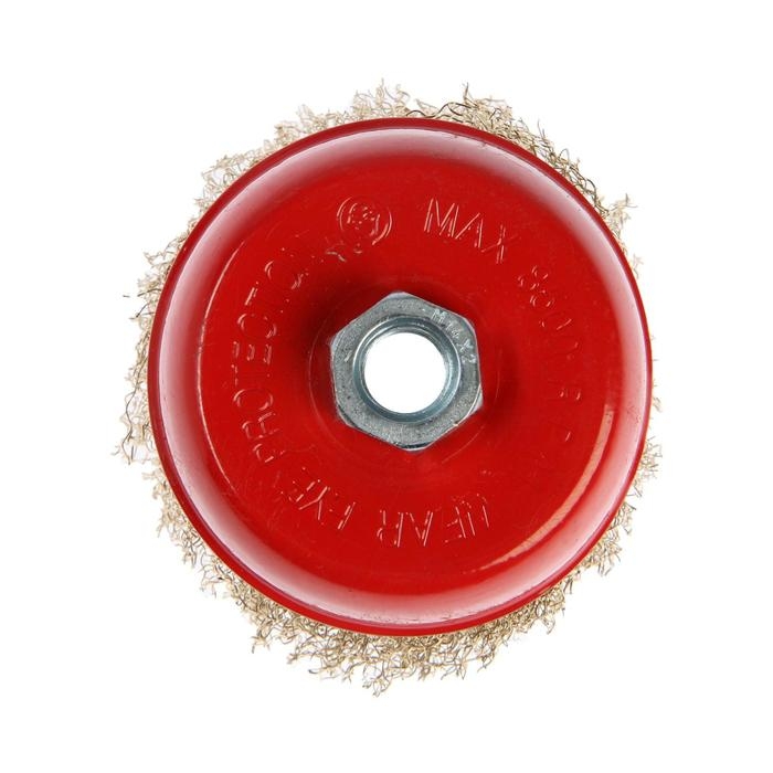 Щетка металлическая для УШМ ЛОМ, Щетка металлическая для УШМ ЛОМ, "чашка", М14, 100 мм