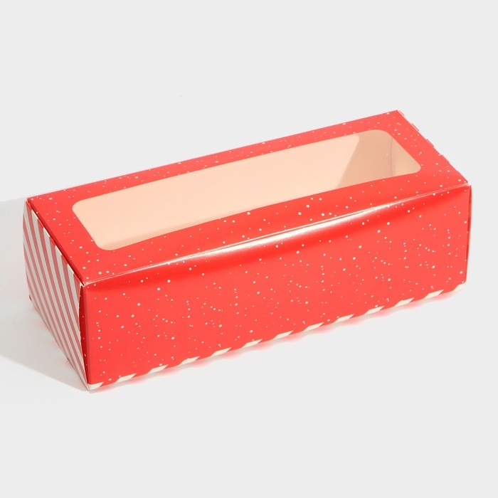 Коробка для кондитерских изделий с окном &laquo;С Новым годом!&raquo;, 26 х 10 х 8 см, Новый год