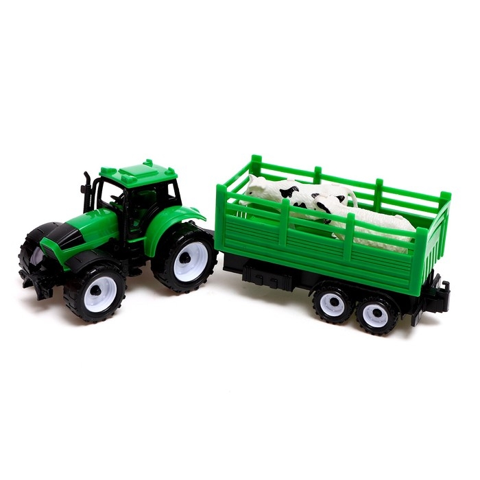 Трактор инерционный &laquo;Фермер&raquo;, с прицепом и животными