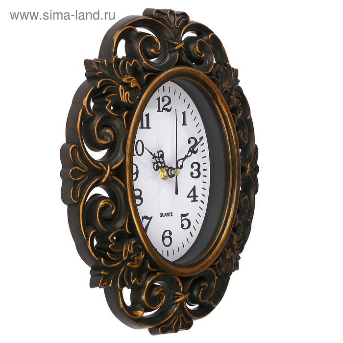 Часы настенные, серия: Интерьер, Часы настенные, серия: Интерьер, "Трейси", плавный ход, 25 х 28 см, коричневые