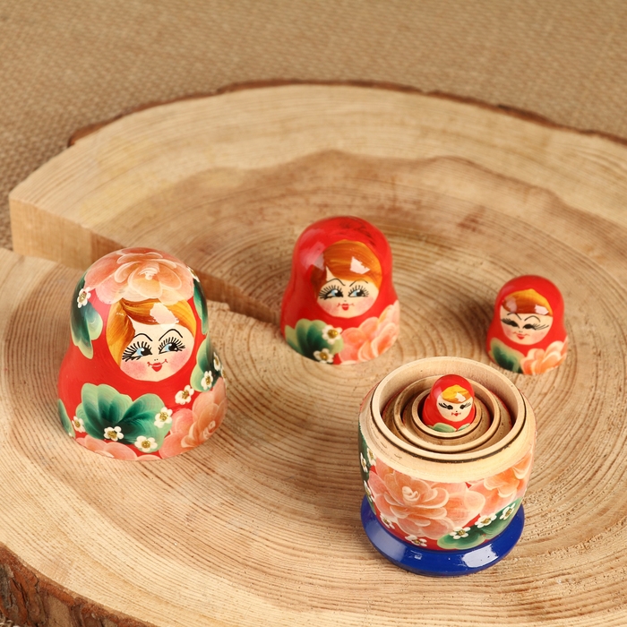 Матрёшка 5-ти кукольная Матрёшка 5-ти кукольная "Кристи Сувенирка", 10-11 см, ручная роспись